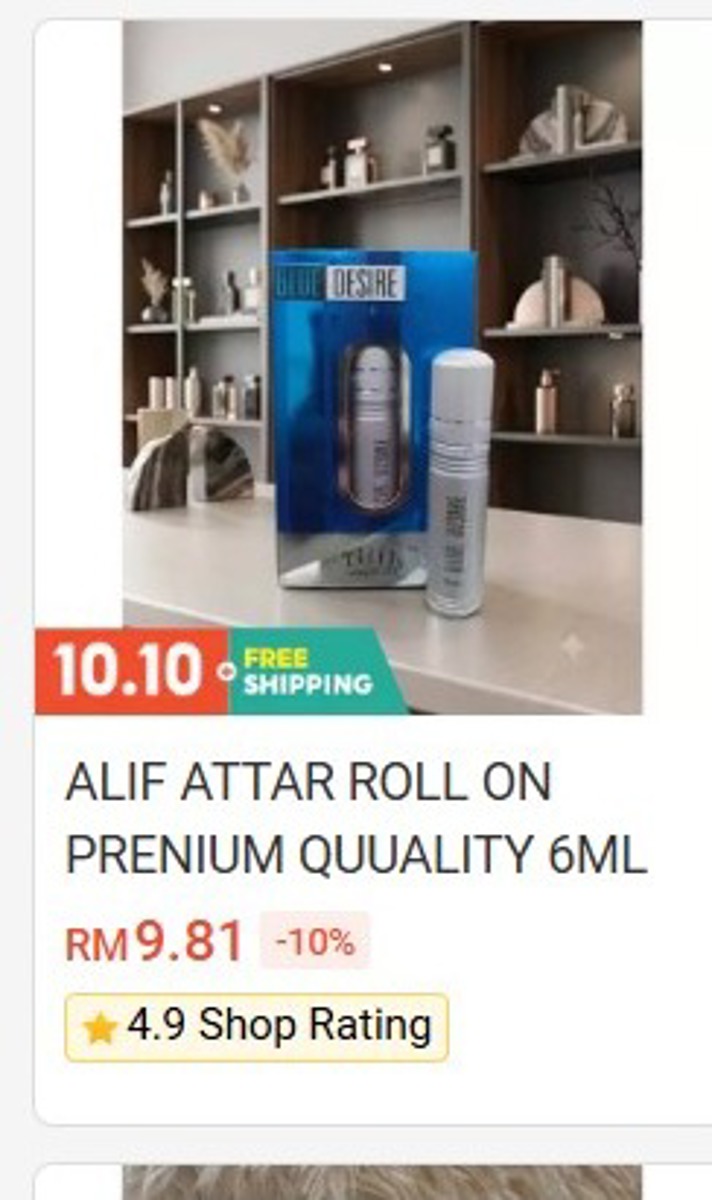 Alif Attar Roll-On Premium Quality 6ml