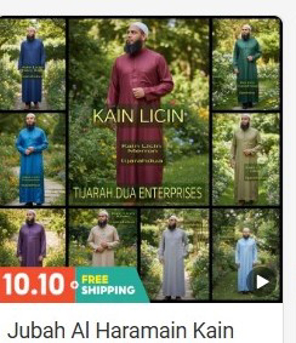 Jubah Al Haramain Plain Fabric (Original Vietnam)