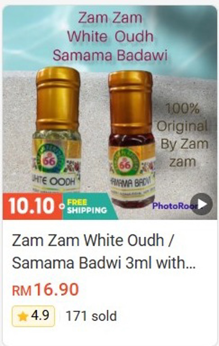 Zam Zam White Oudh / Samama Badwi 3ml