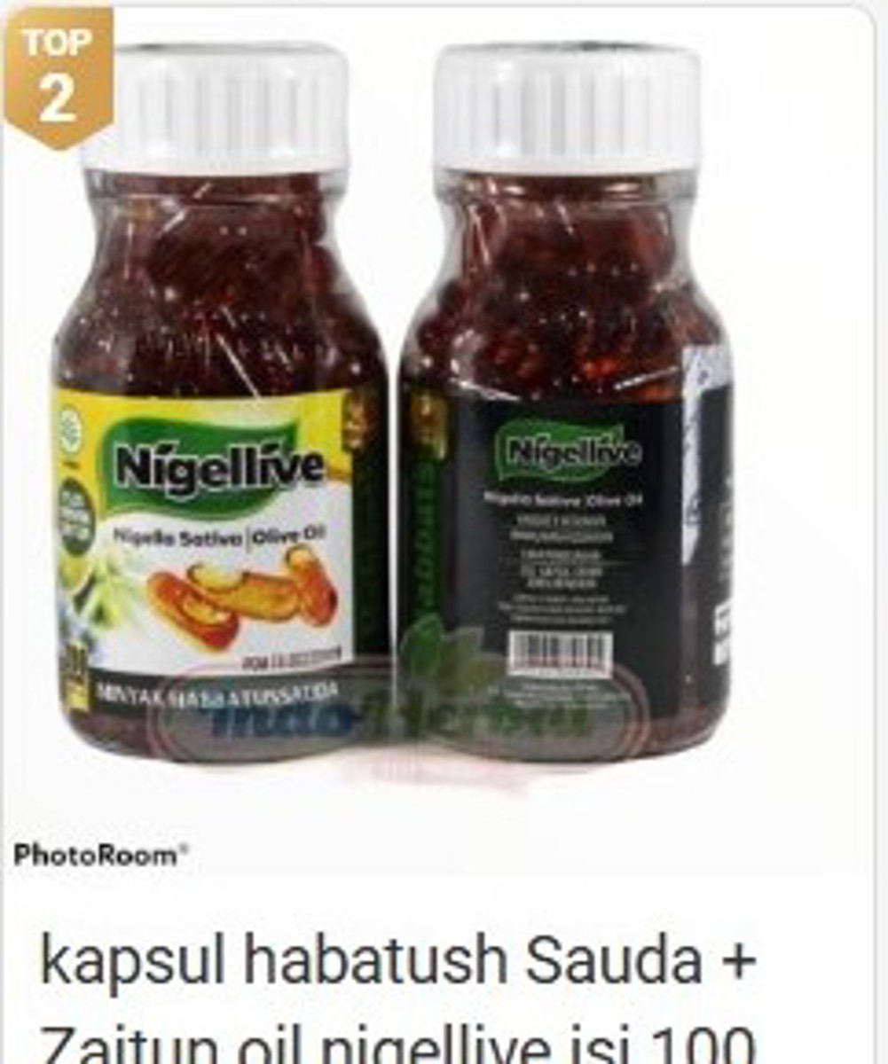 Kapsul Habatush Sauda + Olive Oil Nigellive (100 Capsules)