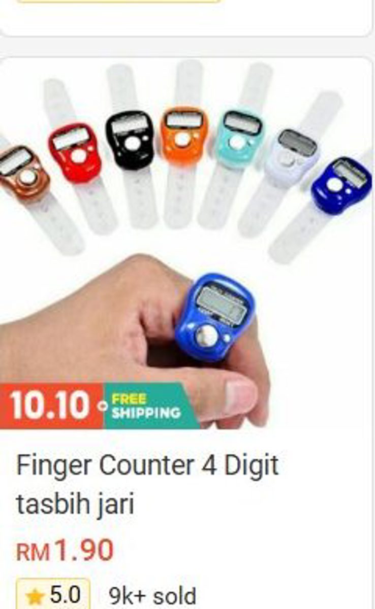 Finger Counter 4-Digit Tasbih Jari