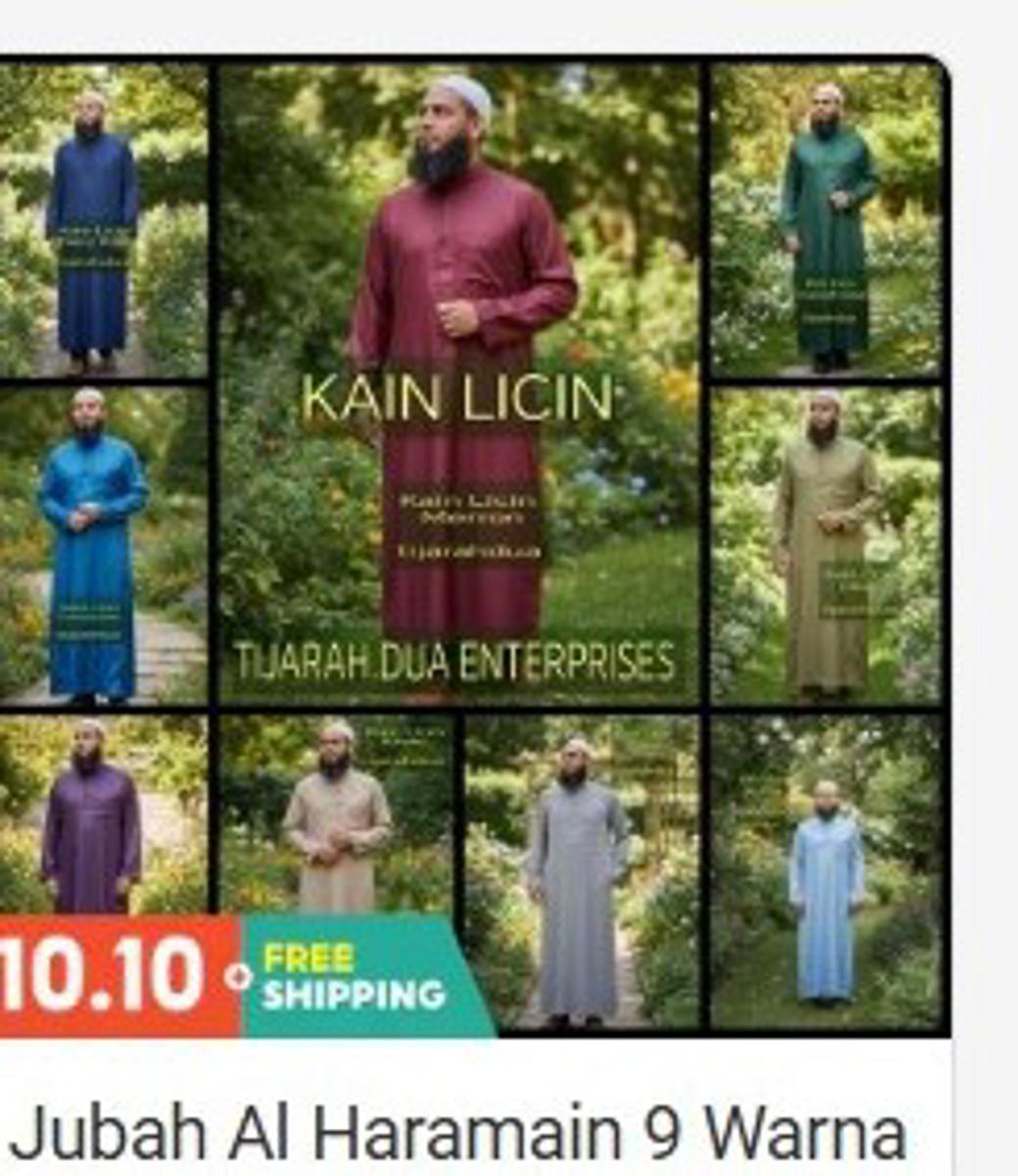 Jubah Al Haramain 9 Colours Best Seller (Original Vietnam)