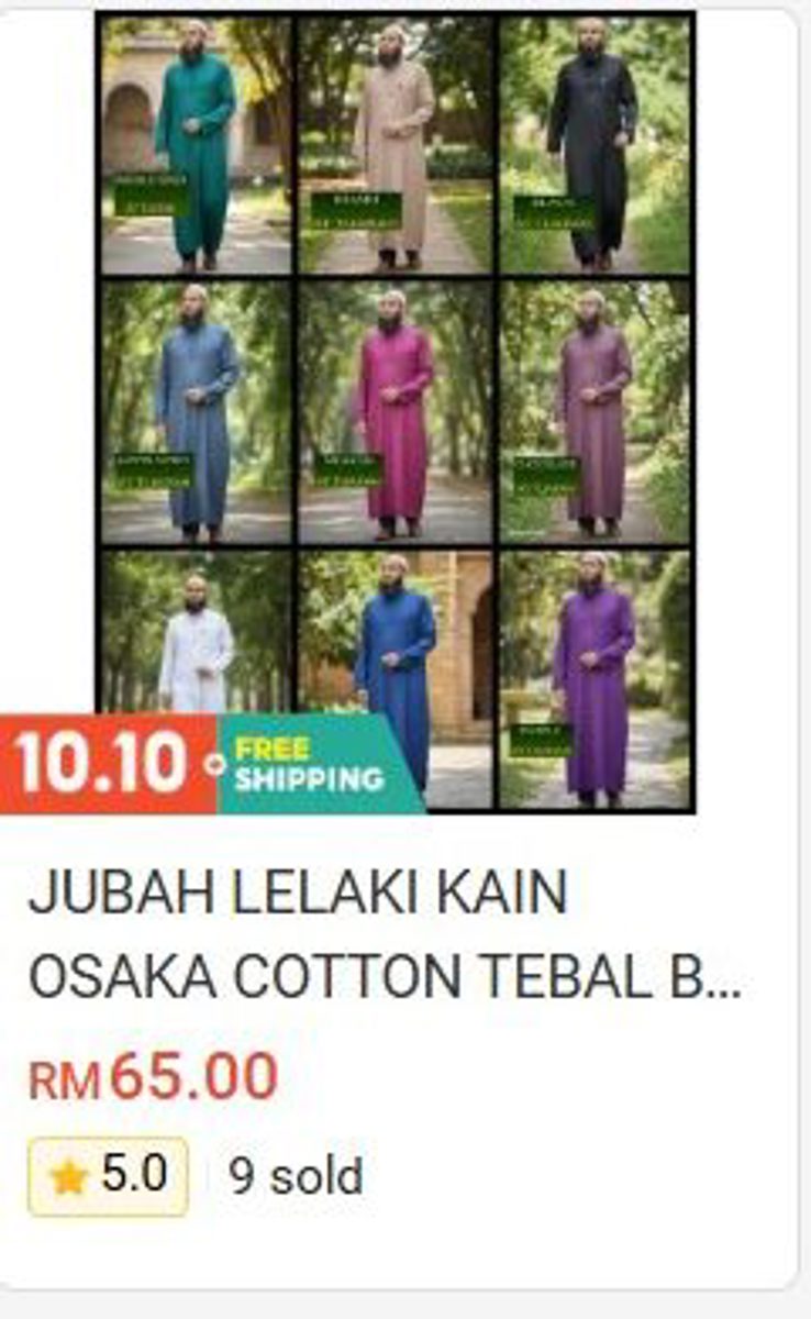 Jubah Lelaki Osaka Cotton (Thick Fabric)