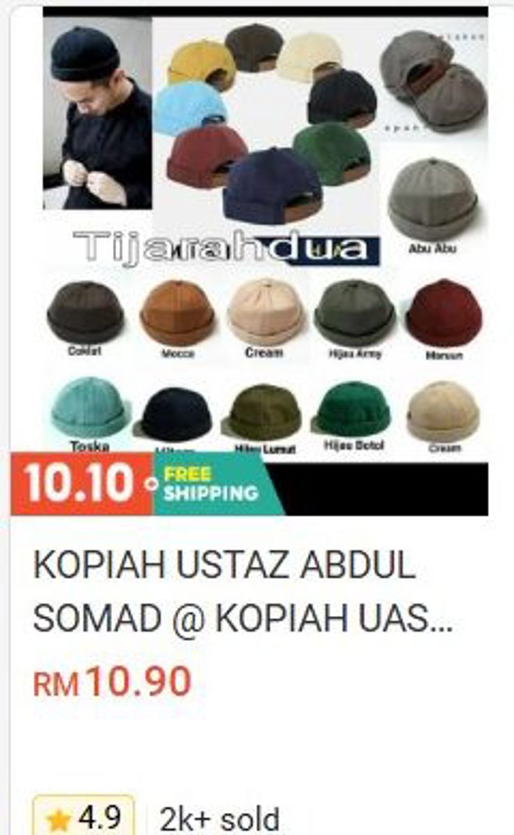 Kopiah Ustaz Abdul Somad (Kopiah UAS)