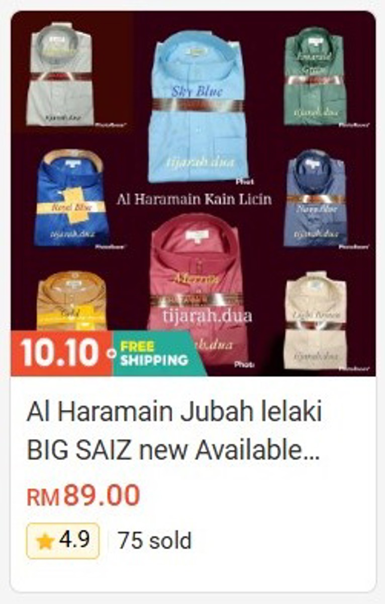 Al Haramain Jubah Lelaki Big Size
