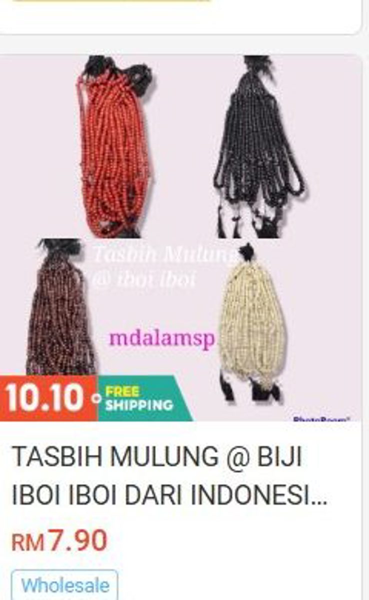 Tasbih Mulung (Iboi-Iboi Seeds) from Indonesia