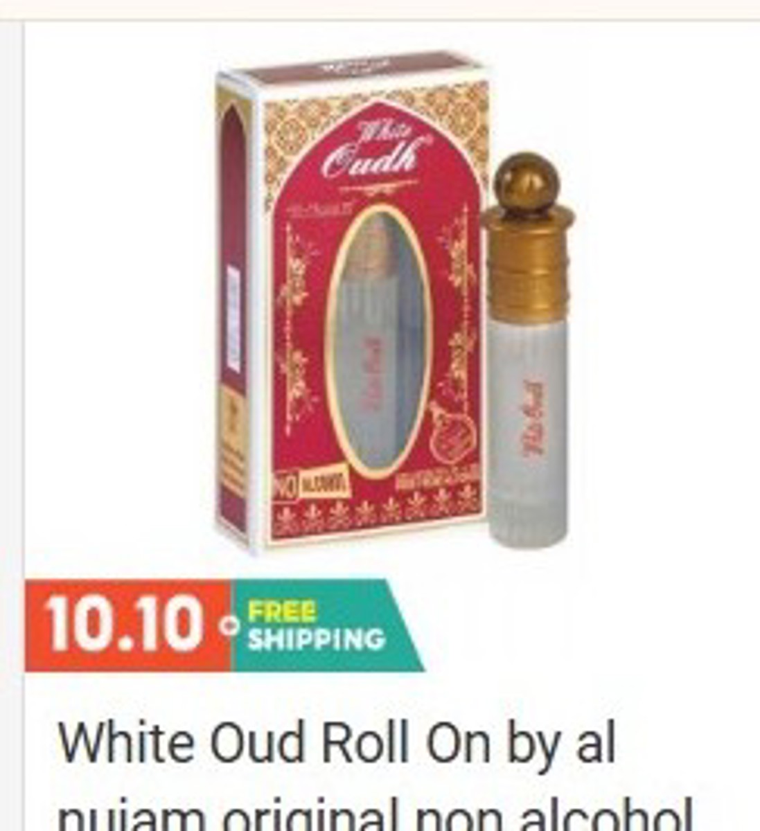 White Oud Roll-On by Al Nuaim (Non-Alcohol)