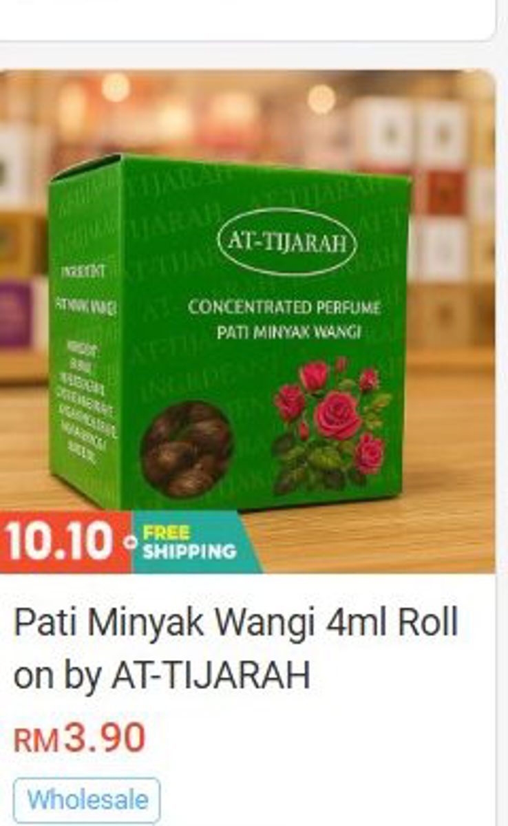 Pati Minyak Wangi 4ml Roll-On by At-Tijarah