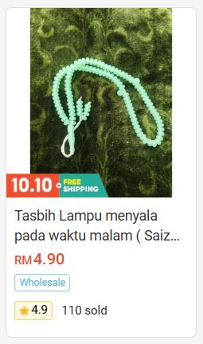 Tasbih Lampu - Glows at Night